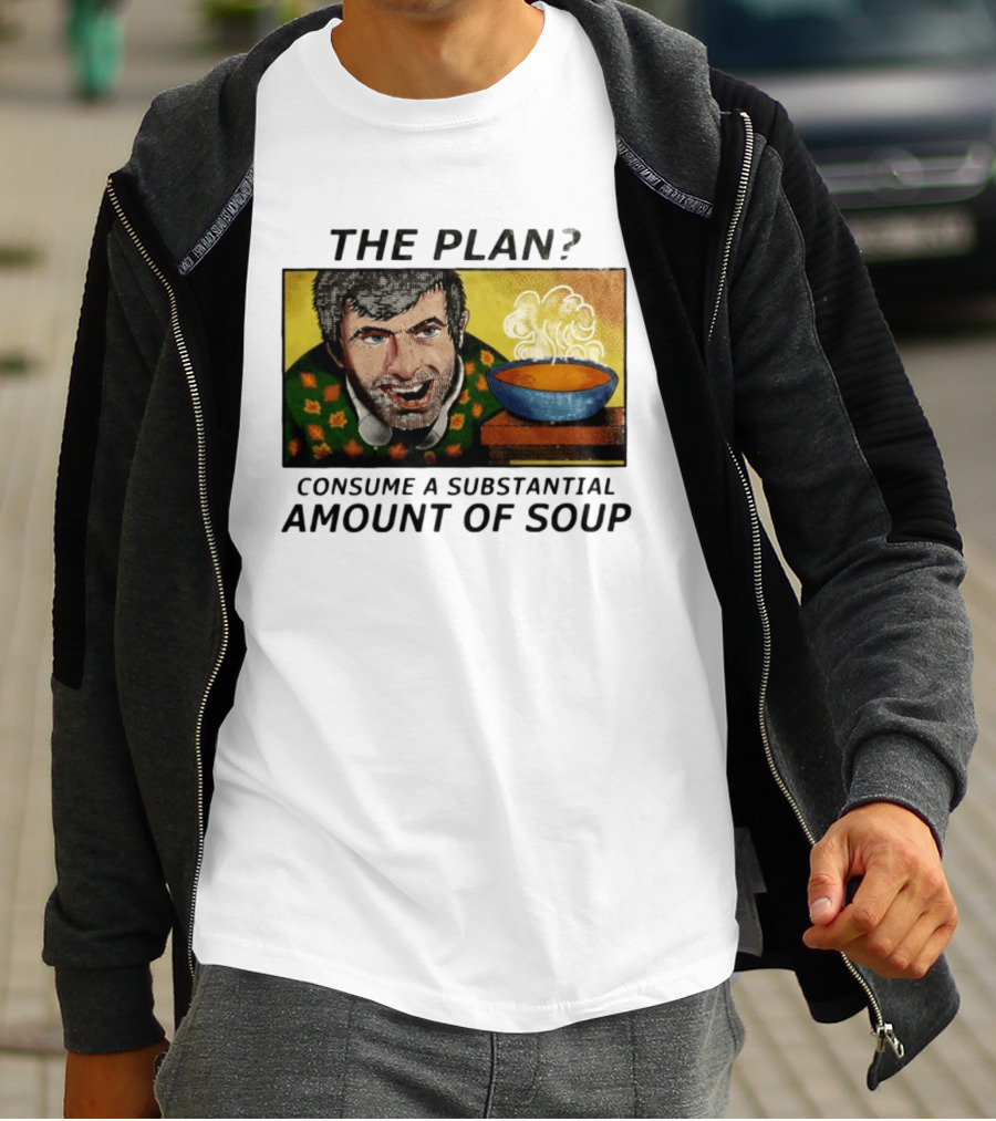 The Plan Consume A Substantial Amount Of Soup Retro Style Comic T-Shirt