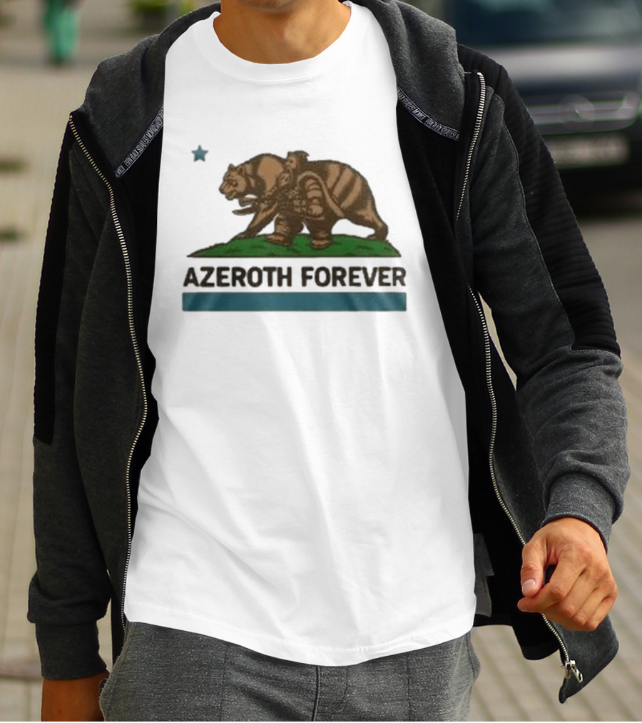 World Of Warcraft Azeroth Forever 2026 Special New California Republic Bear Warrior T-Shirt