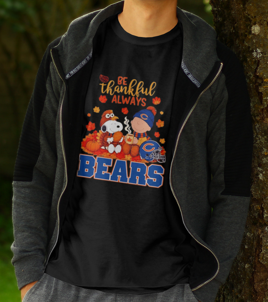 Be Thankful Always Snoopy And Charlie Brown Bears T-Shirt