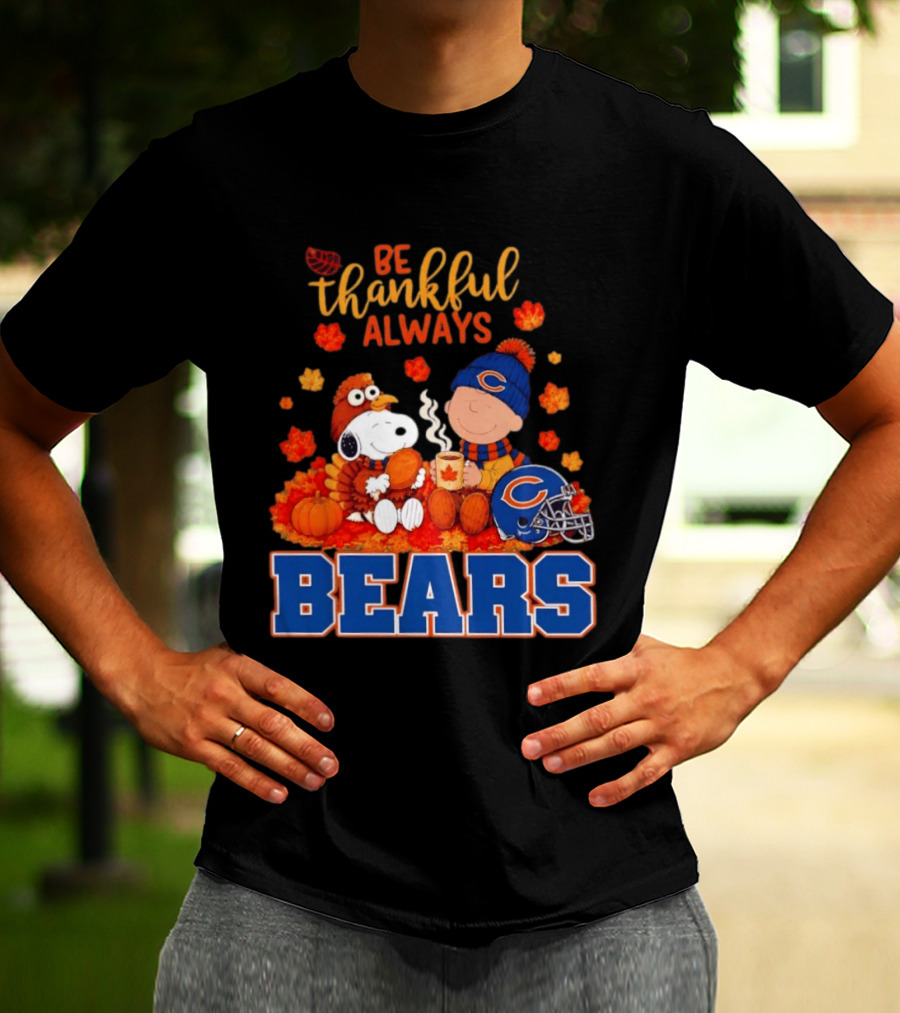 Be Thankful Always Snoopy And Charlie Brown Bears T-Shirt