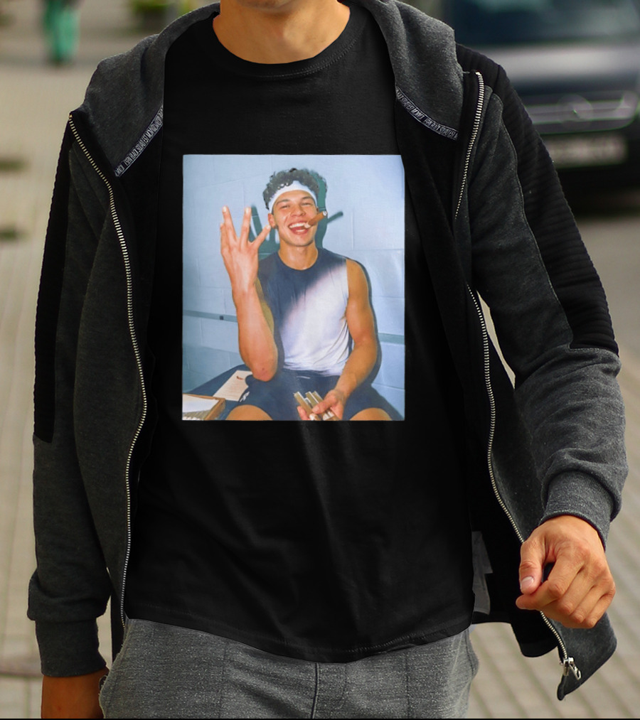 Ben Shelton Smoking Cigar Hand Gesture Victory Celebration T-Shirt