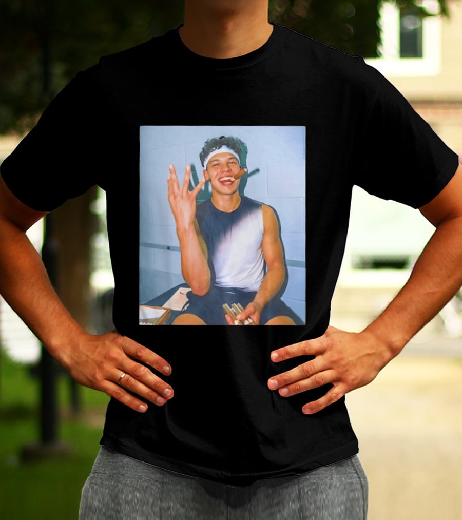 Ben Shelton Smoking Cigar Hand Gesture Victory Celebration T-Shirt