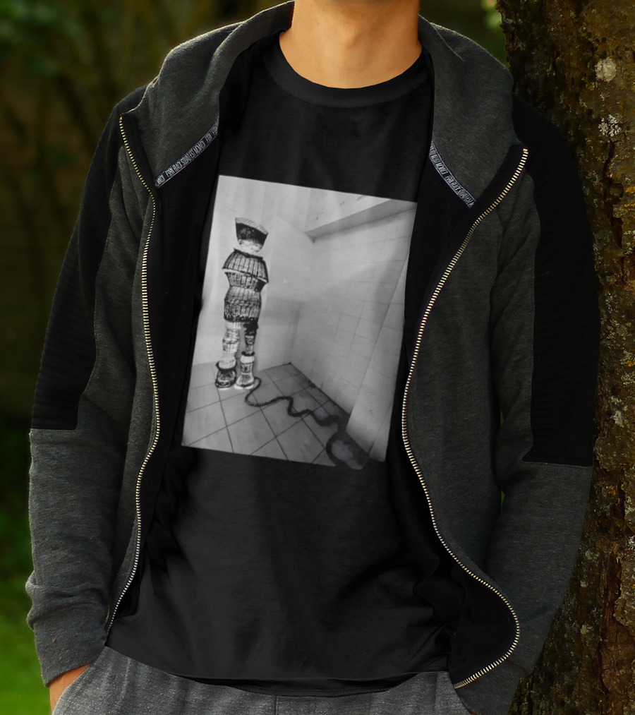 Calgary AeroMexico Airlines Winter Wonderland Robotic Figure In Monochrome Tile Room T-Shirt