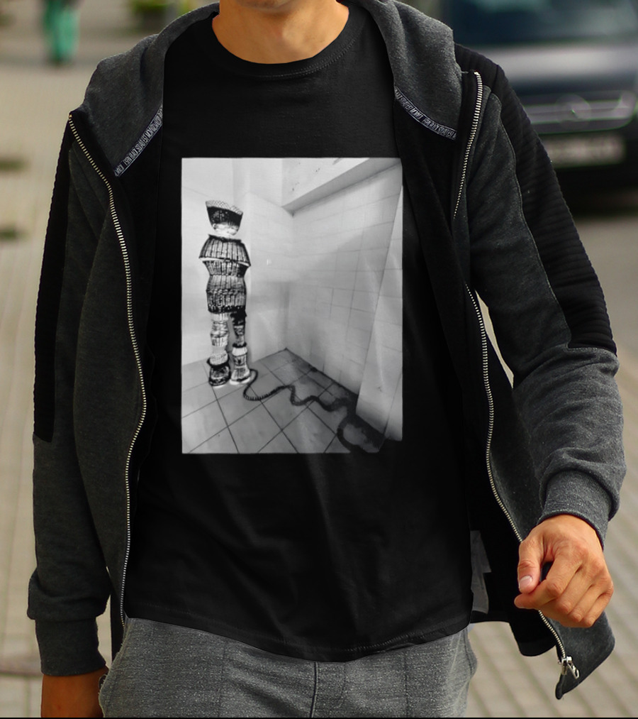 Calgary AeroMexico Airlines Winter Wonderland Robotic Figure In Monochrome Tile Room T-Shirt