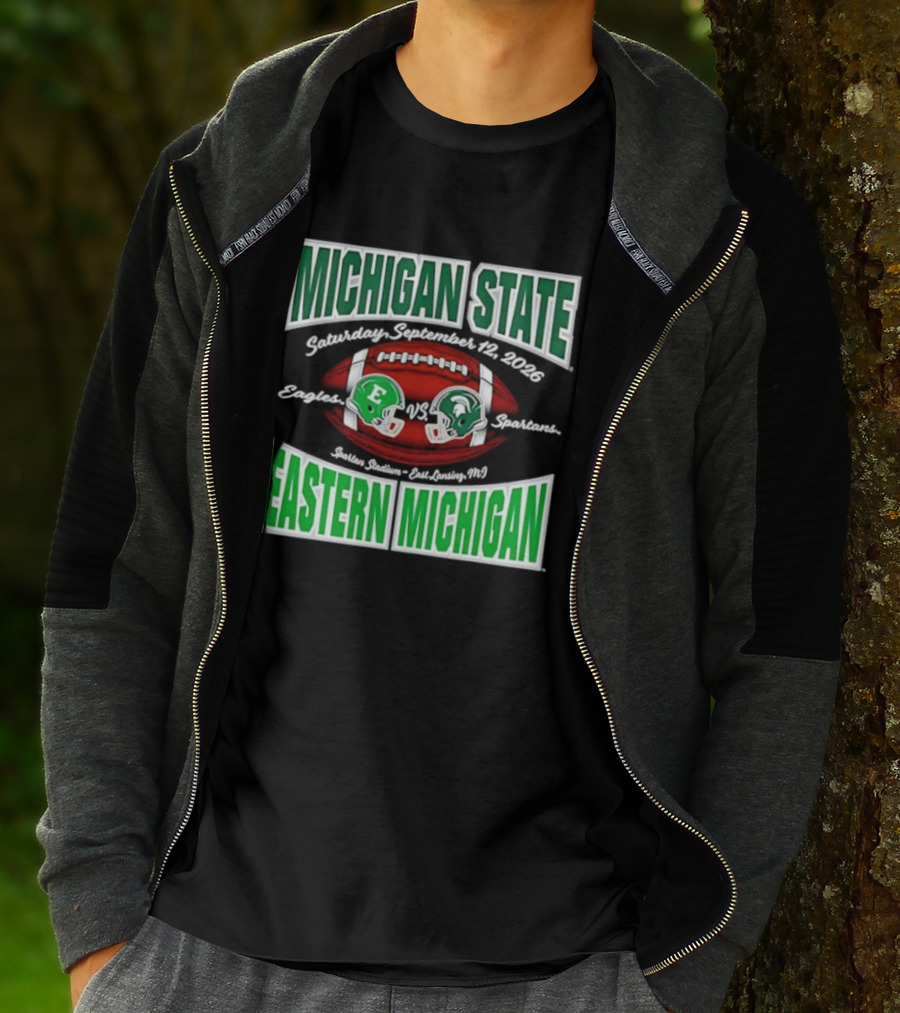 Michigan State Spartans Vs Eastern Michigan Football Game September 12 2026 T-Shirt