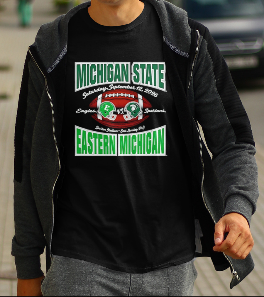 Michigan State Spartans Vs Eastern Michigan Football Game September 12 2026 T-Shirt