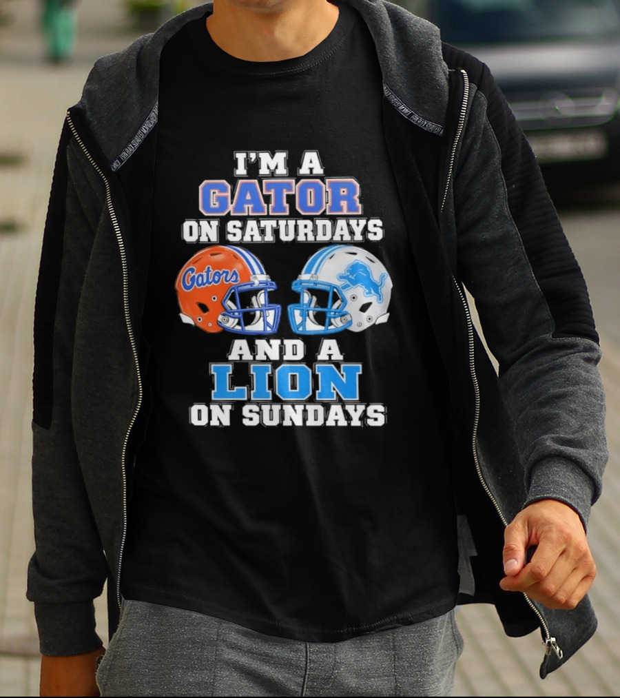 Gator Saturdays Lion Sundays Sports Fan Gear T-Shirt