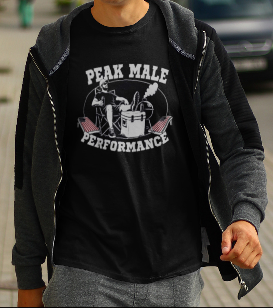 Peak Male Performance Relaxing With Grill And Cooler T-Shirt