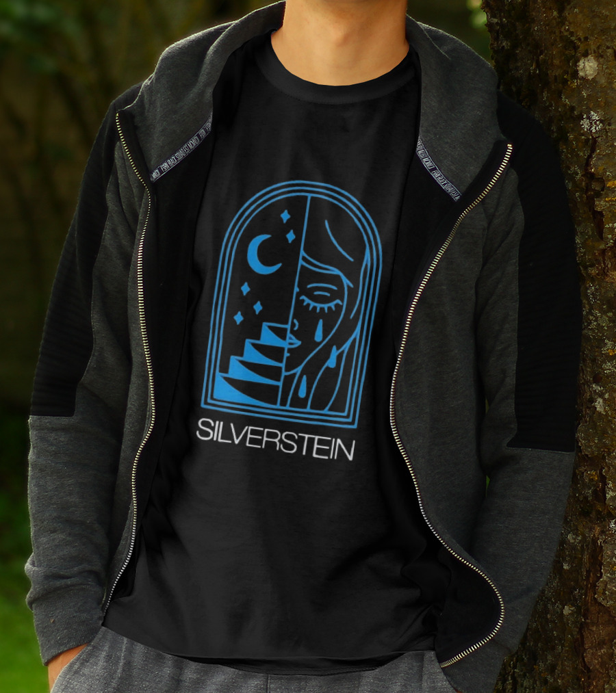 Silverstein Moon Crying Face Stairs Crescent Window T-Shirt