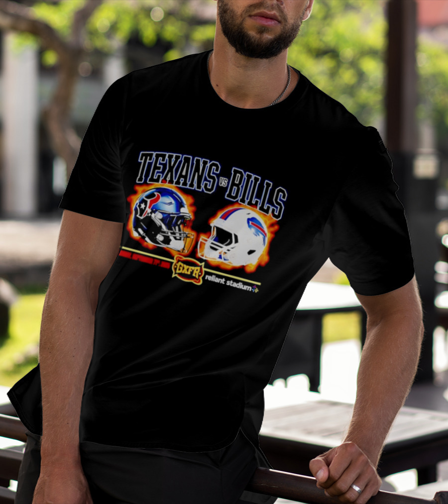 Texans Vs Bills Sunday September 13th 2026 Reliant Stadium Helmet Showdown T-Shirt