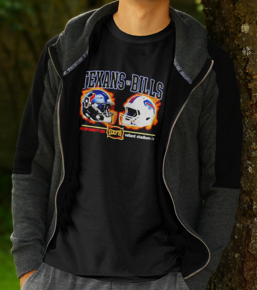 Texans Vs Bills Sunday September 13th 2026 Reliant Stadium Helmet Showdown T-Shirt