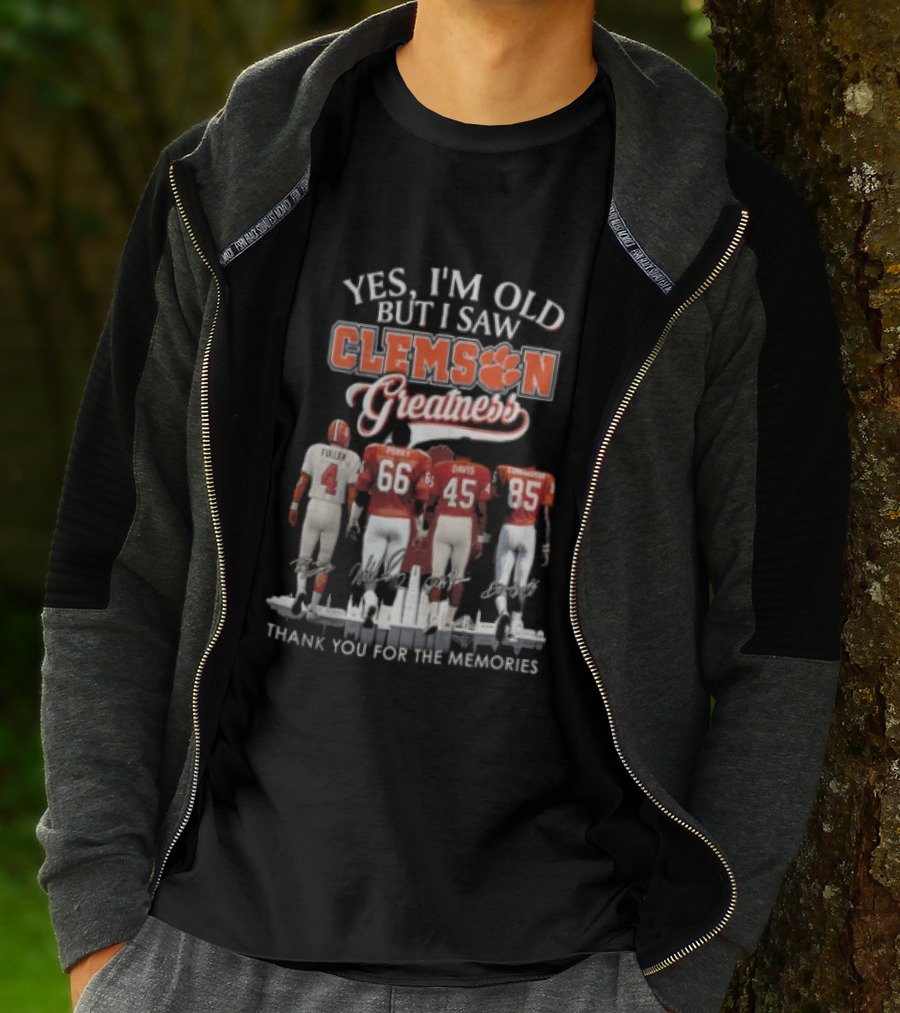 Yes I'm Old But I Saw Clemson Greatness Thank You For The Memories Perry Davis Conner T-Shirt