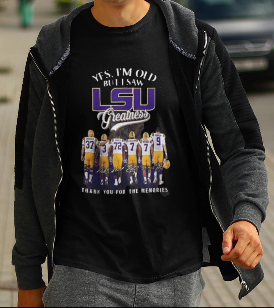 LSU Greatness Thank You For The Memories Football Legends Reunion T-Shirt