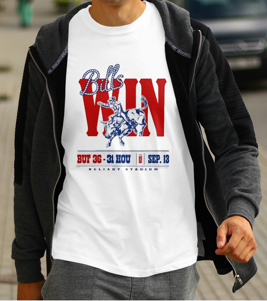 Bills Win Buffalo Vs Houston Cowboy Rodeo Reliant Stadium Sep 13 T-Shirt
