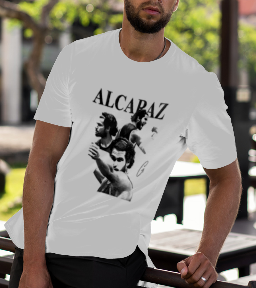 Alcaraz Tennis Player Silhouette US Open Champion T-Shirt