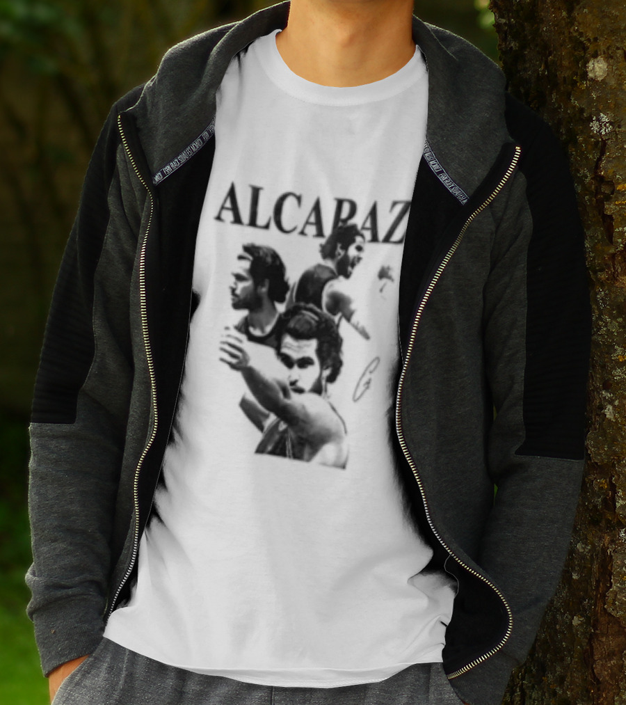 Alcaraz Tennis Player Silhouette US Open Champion T-Shirt
