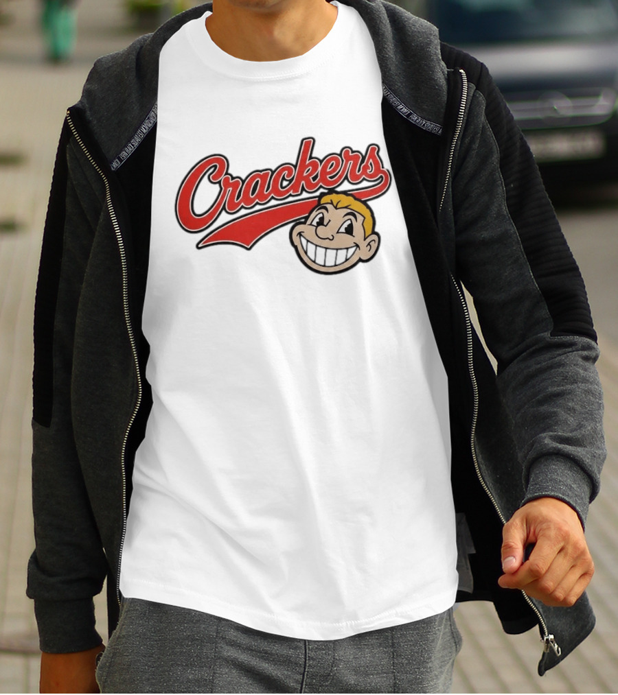 Crackers Logo Vintage Style Cartoon Face T-Shirt
