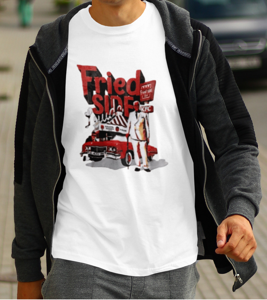 Fried Side Club KFC Colonel Sanders Kentucky Fried Luude Car T-Shirt
