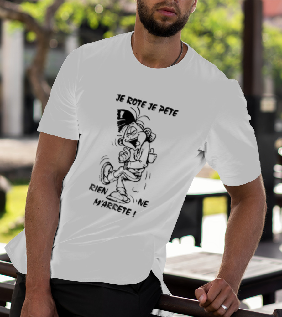 Je Rote Je Pete Rien Ne M'arrête Cartoon Caricature Dancing T-Shirt