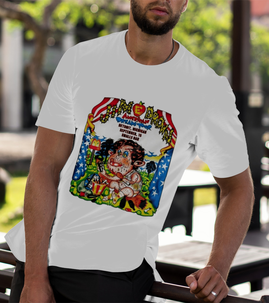 Jim E. Brown American Dream Tour Detroit Michigan September 15 Smalls Bar Concert T-Shirt