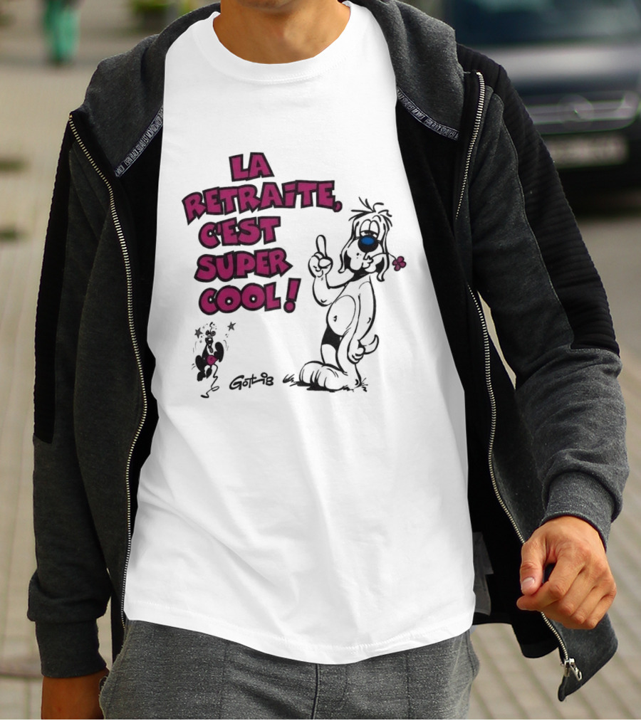 La Retraite C'est Super Cool Gotlib Humorous Cartoon T-Shirt