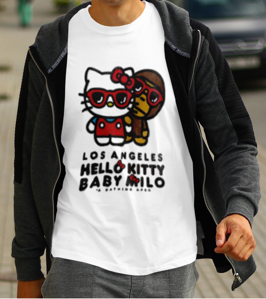 Los Angeles Hello Kitty Baby Milo A Bathing Ape Collaboration T-Shirt