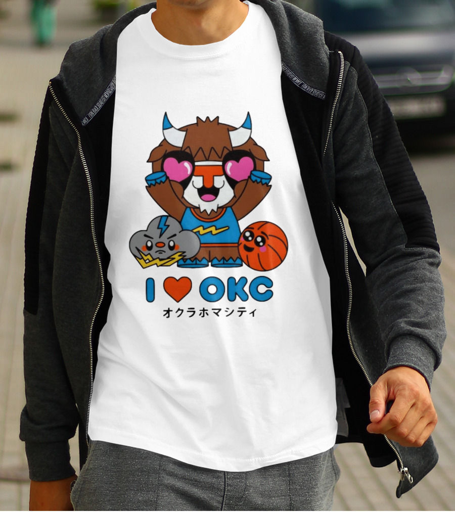 Oklahoma City Thunder Love OKC Basketball Thunderbolt T-Shirt