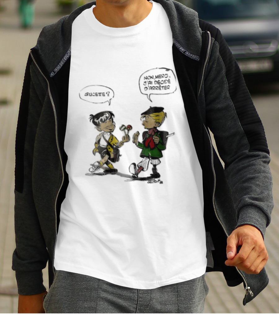 Sucette Non Merci Jai Decide Darreter Gotlib Cartoon French Schoolboys T-Shirt