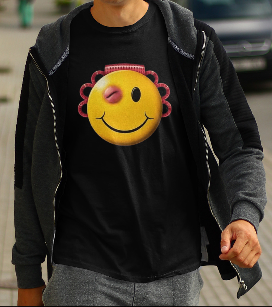 A$AP Rocky Don't Be Dumb Tour Smiley Face With Winking Eye And Red Rope Details T-Shirt