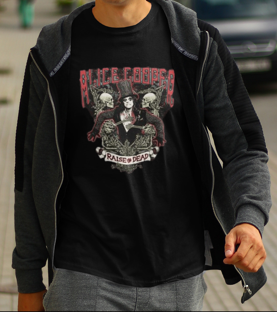 Alice Cooper Raise The Dead Skeleton Vintage Music T-Shirt