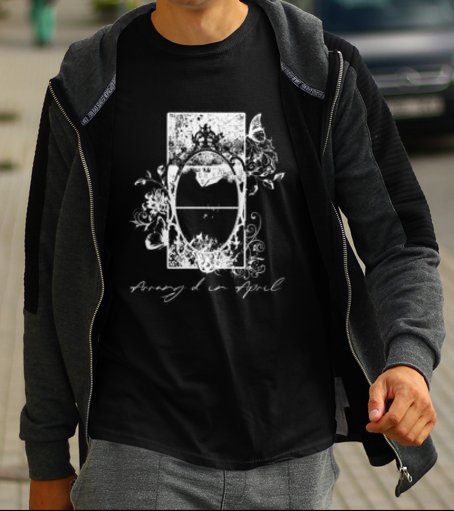 Arranged In April Store Mirror Floral Frame T-Shirt