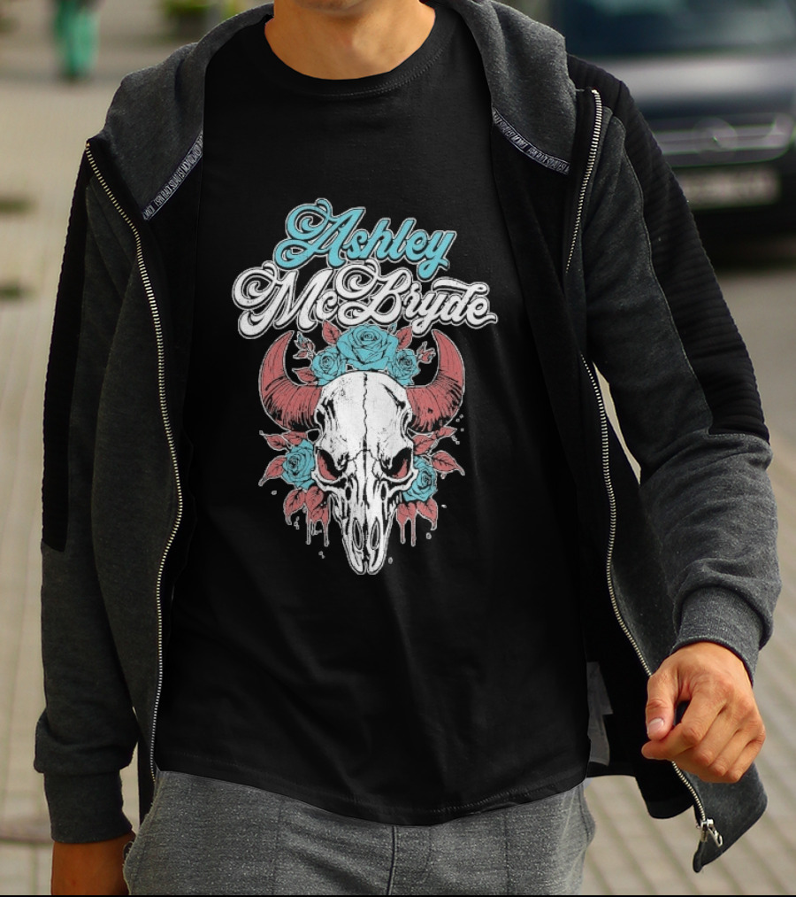 Ashley McBryde Skull Roses Floral T-Shirt