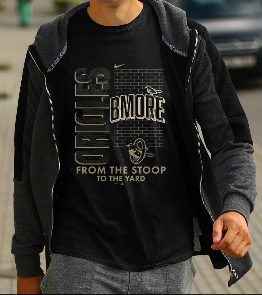 Baltimore Orioles From The Stoop To The Yard Bird Logo Baltimore T-Shirt