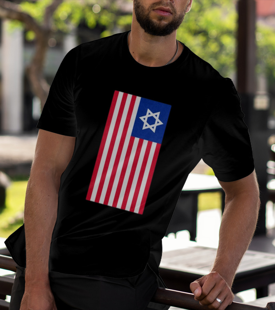 Hyde Force Store Very Serious Marine Casualty USA Israel Flag T-Shirt