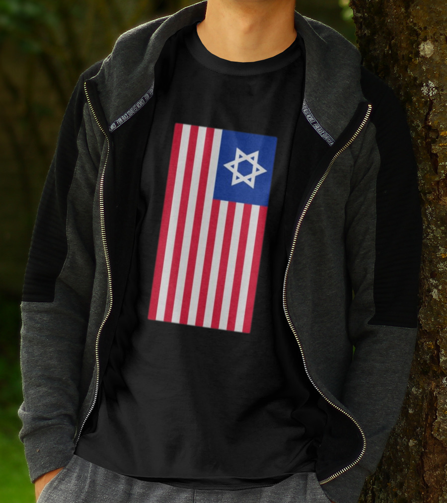 Hyde Force Store Very Serious Marine Casualty USA Israel Flag T-Shirt