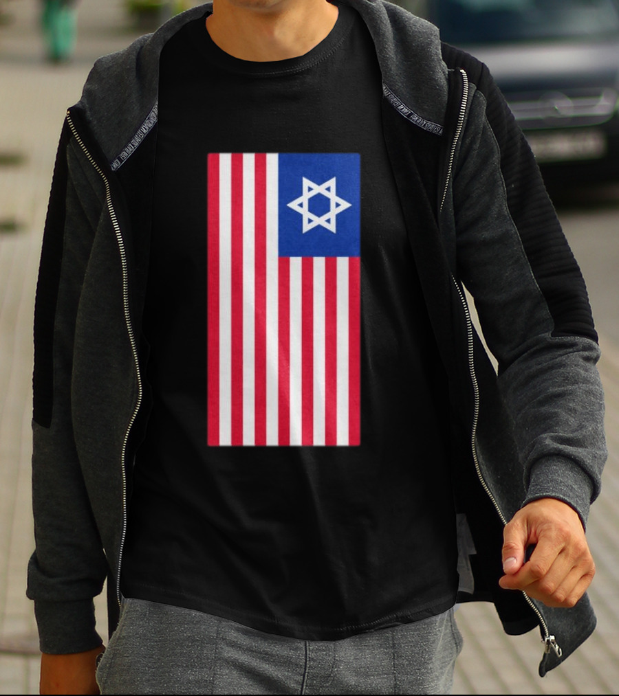 Hyde Force Store Very Serious Marine Casualty USA Israel Flag T-Shirt