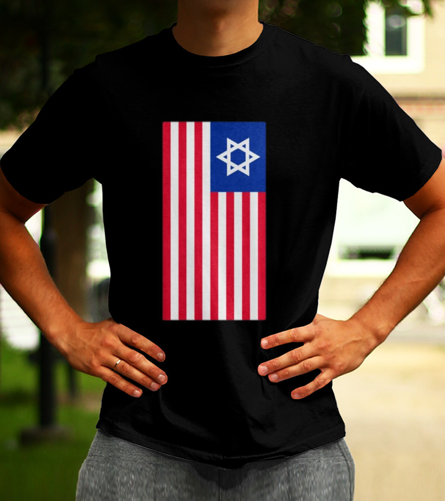Hyde Force Store Very Serious Marine Casualty USA Israel Flag T-Shirt