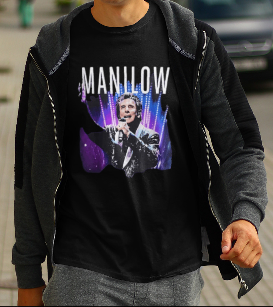 Manilow Concert Tour Photo With Microphone And Lights T-Shirt