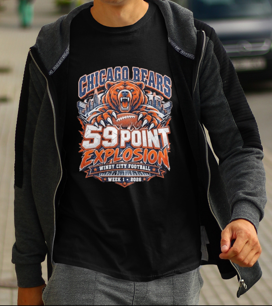 Chicago Bears 59 Point Explosion Windy City Football Week 1 2026 T-Shirt