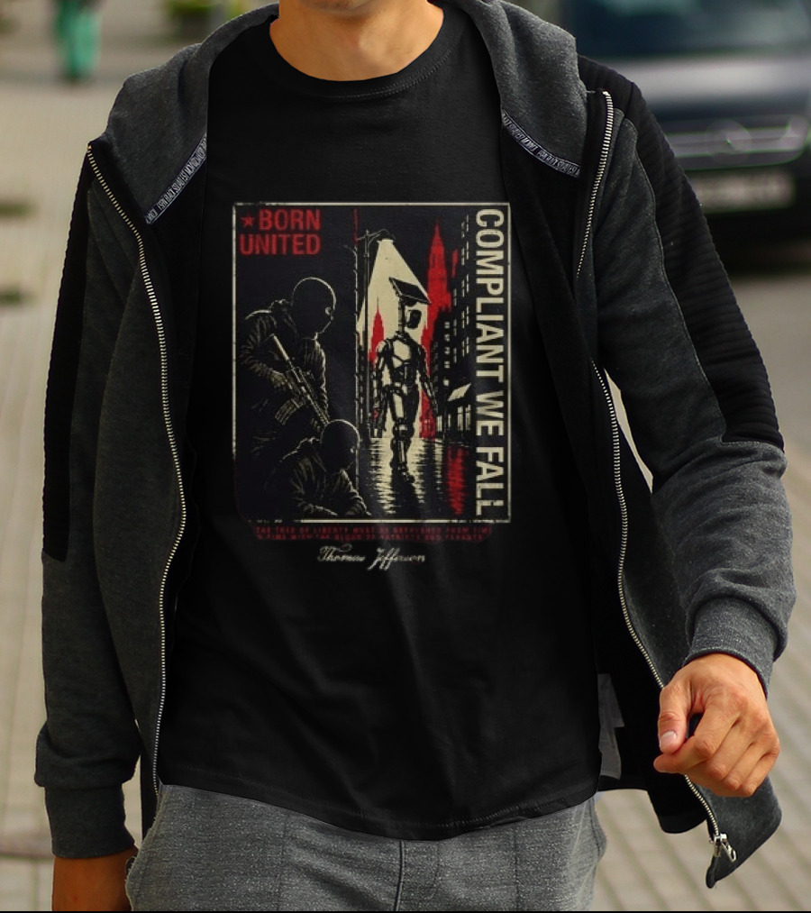 Born United Compliant We Fall Urban Street Scene T-Shirt