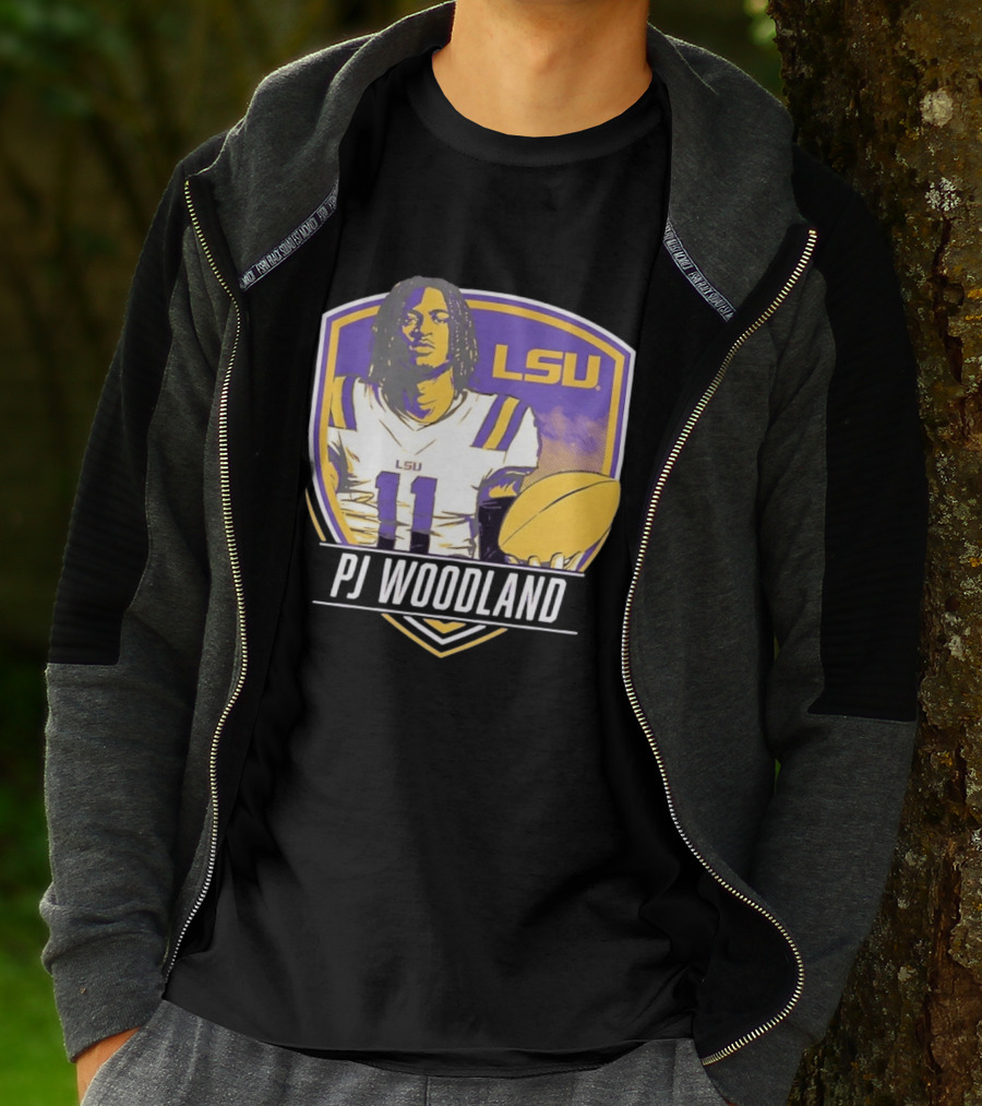 LSU Tigers Football PJ Woodland No 11 T-Shirt