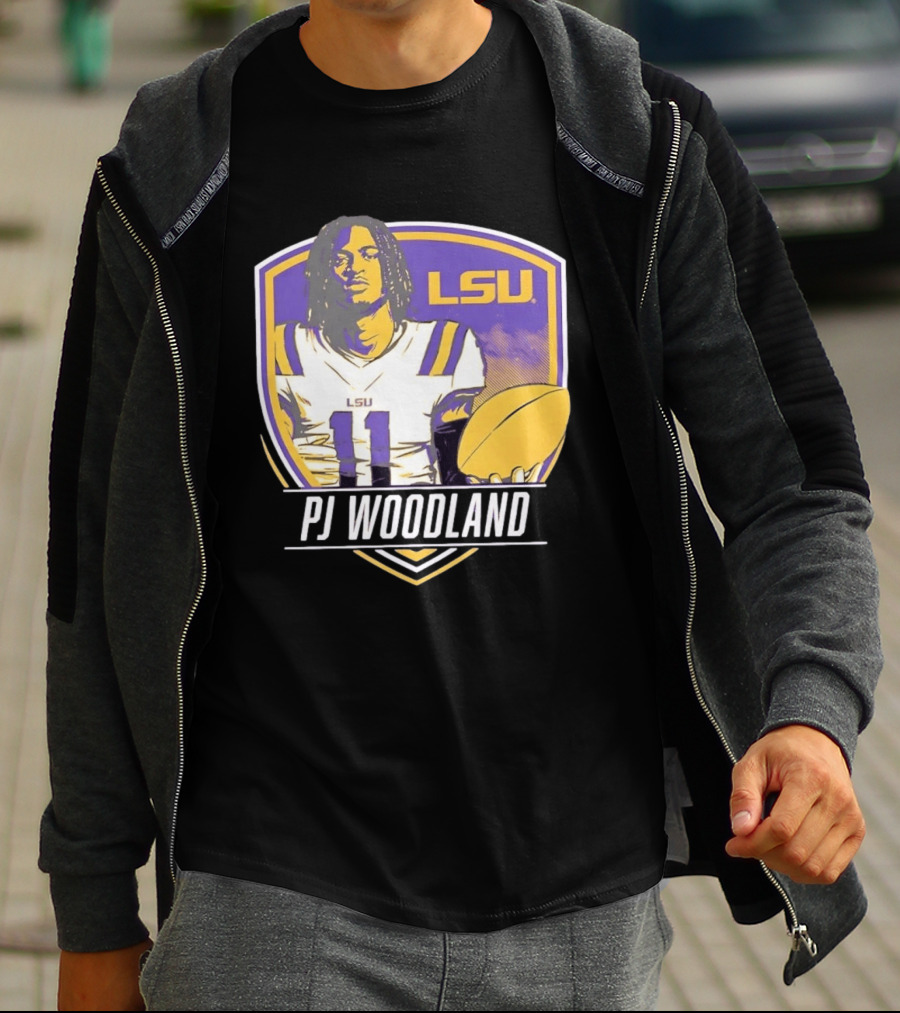 LSU Tigers Football PJ Woodland No 11 T-Shirt