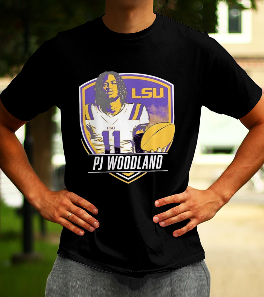 LSU Tigers Football PJ Woodland No 11 T-Shirt