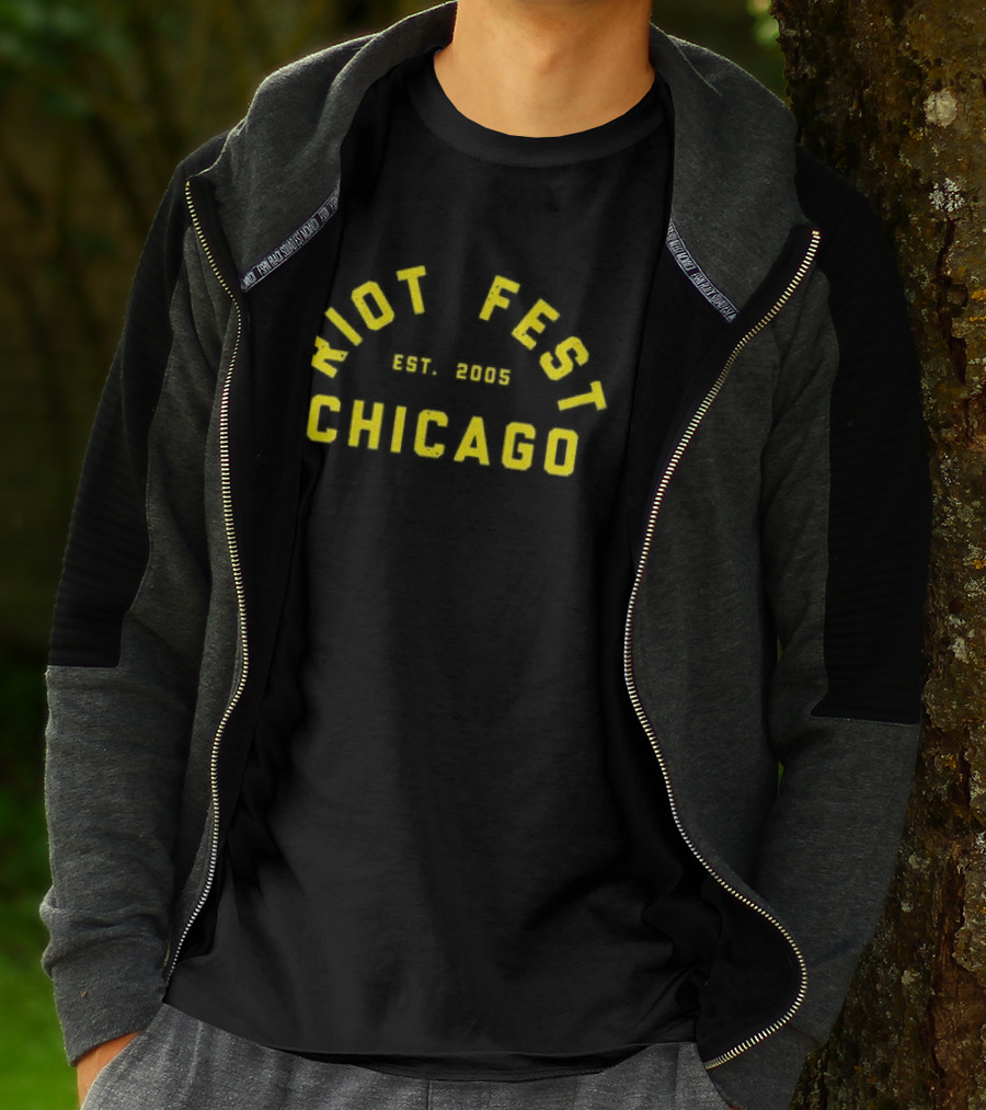Riot Fest Chicago Est 2005 Yellow Lineup 2026 Riot Brand Store T-Shirt