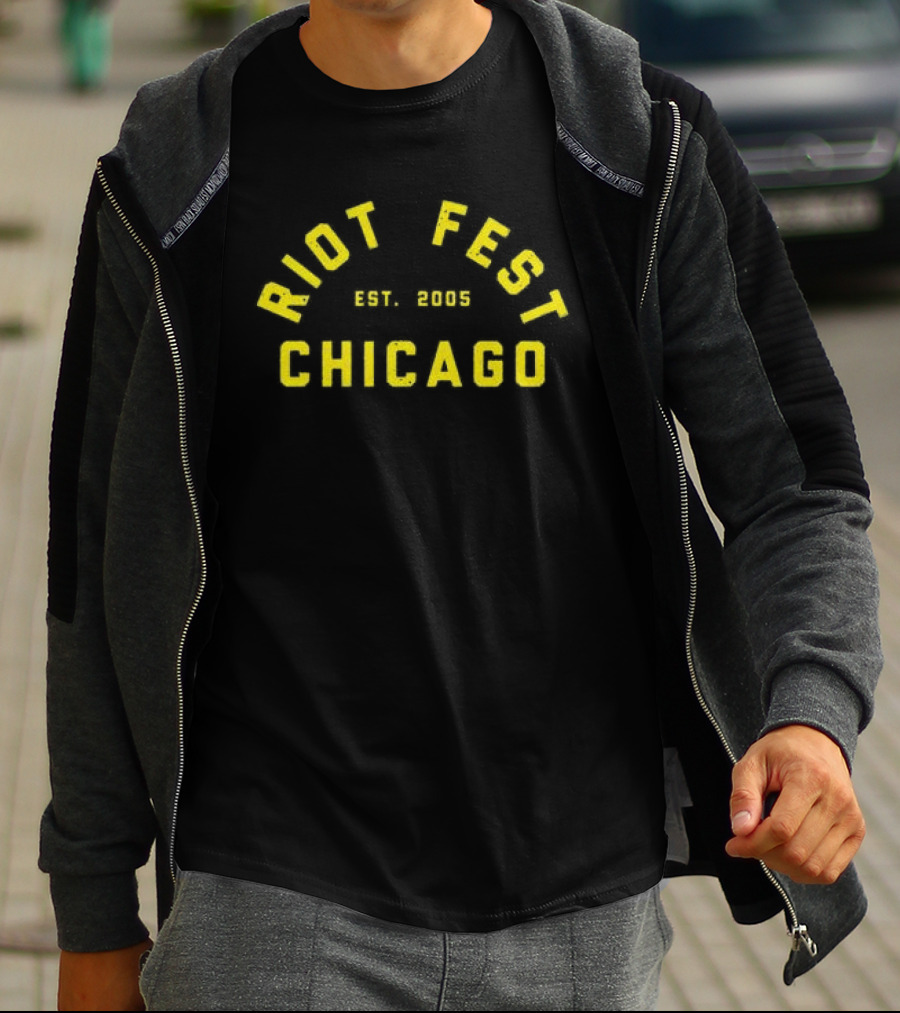 Riot Fest Chicago Est 2005 Yellow Lineup 2026 Riot Brand Store T-Shirt