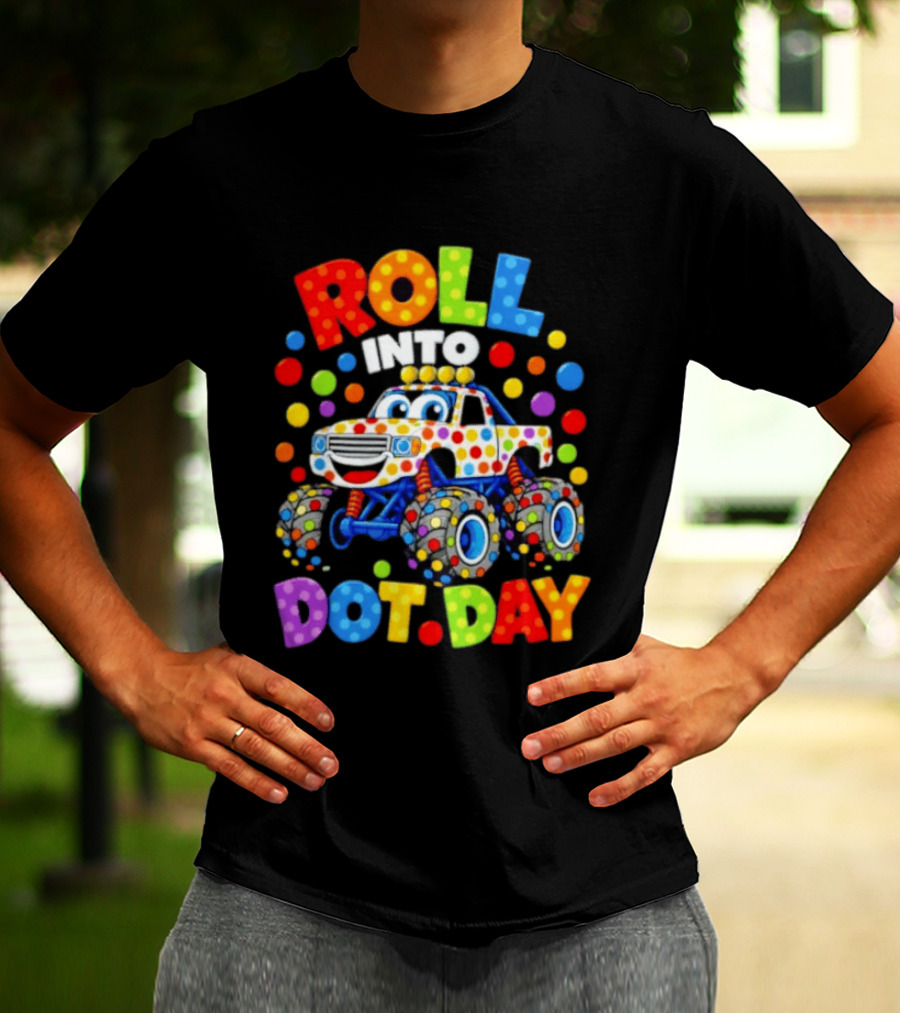 Roll Into Dot Day Colorful Polka Dot Car Fun T-Shirt