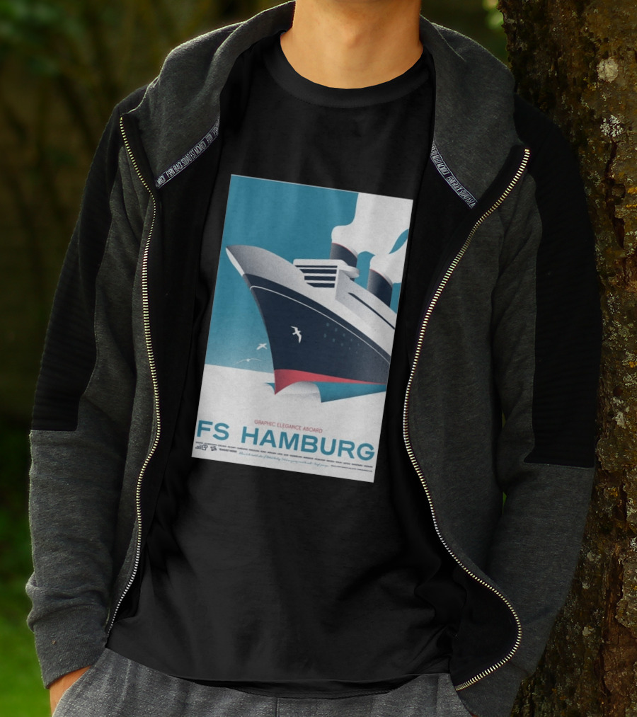 FS Hamburg Graphic Elegance Aboard Travel Maritime T-Shirt