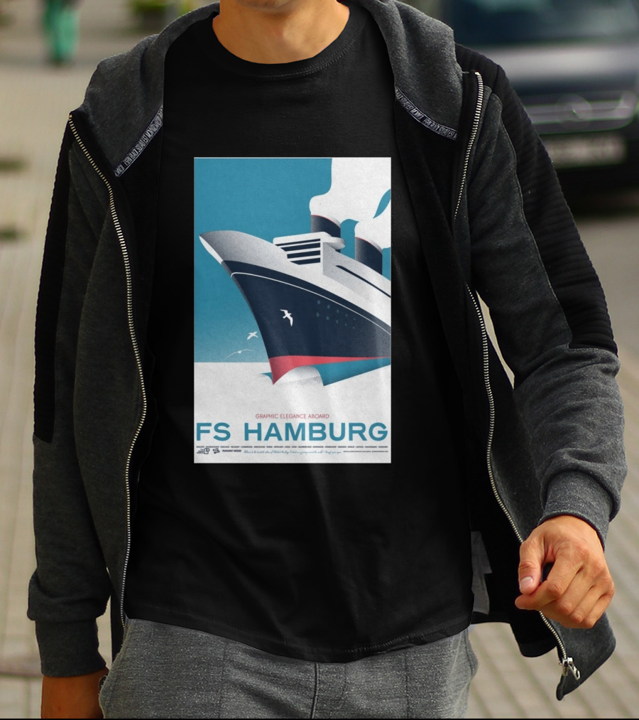 FS Hamburg Graphic Elegance Aboard Travel Maritime T-Shirt