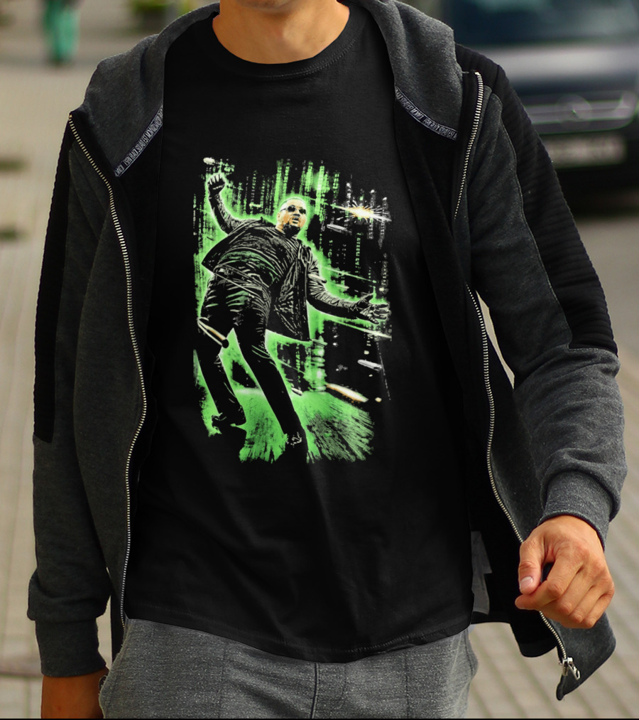 Solo Sikoa Dodging Pew Pew Pew Warning Shots T-Shirt
