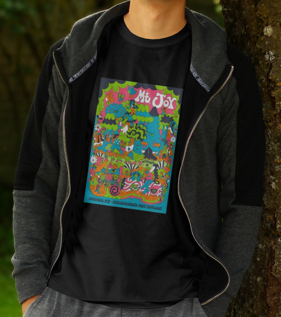 Mt. Joy September 18 Columbia MD Merriweather Post Pavilion Psychedelic Forest Concert T-Shirt